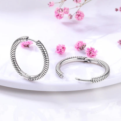 Genuine 925 Sterling Silver Love Feather Earrings Fit Original Charms Hoop  For Women girls Stud Earring Fine Jewelry Gifts