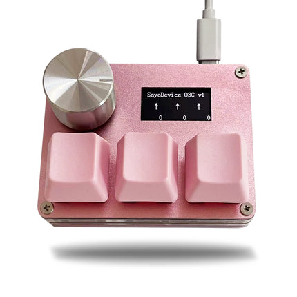 O3C SayoDevice OSU O3C Rapid Trigger Hall Switches Magnetic Pink Switches Keyboard With Knob Screen Copy Paste Shotcut