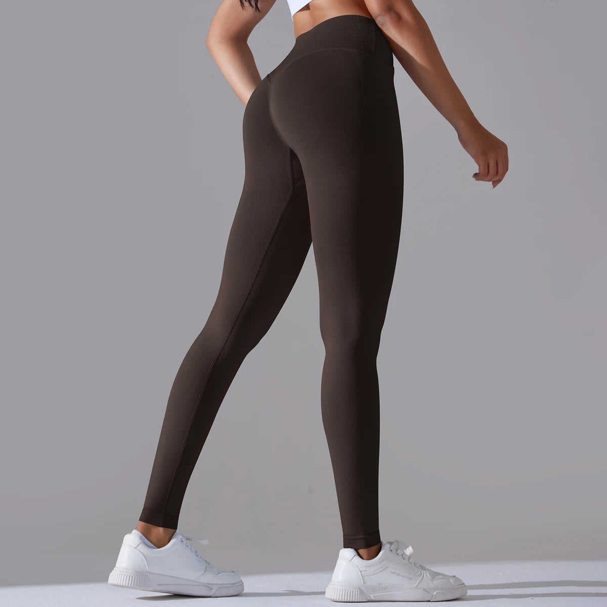 Crossover Waist Women Yoga Leggings Hips Lifting Gym Leggings Seamless Sport Pants High Waist Fitness Leggings Workout Running