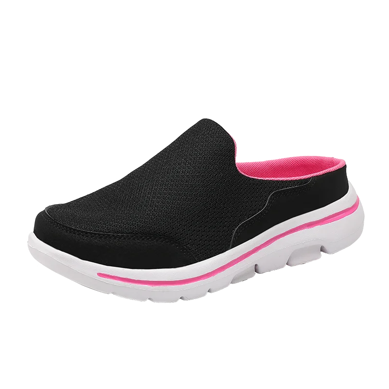 2024 Summer new breathable mesh shoes outdoor non-slip walking shoes comfortable sandals men half slippers casual loafers 35-48