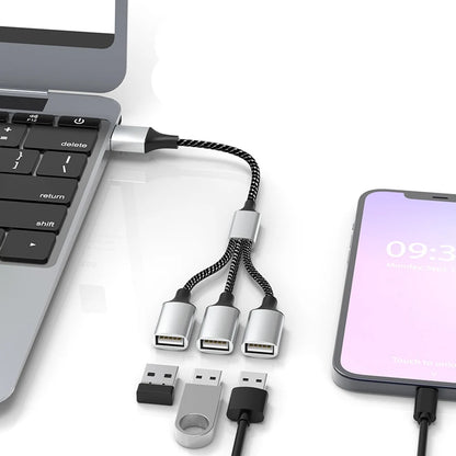 Multi USB Hub Extensions 4 Port Type C Hub USB Splitter Fast Data Transmission OTG Adapter For Computer Xiaomi Macbook Pro Air