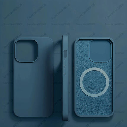 For Magsafe Original Magnetic Cases For iPhone 15 14 13 12 11 Pro Max Plus Wireless Charge Case Liquid Silicone Cover Accessory