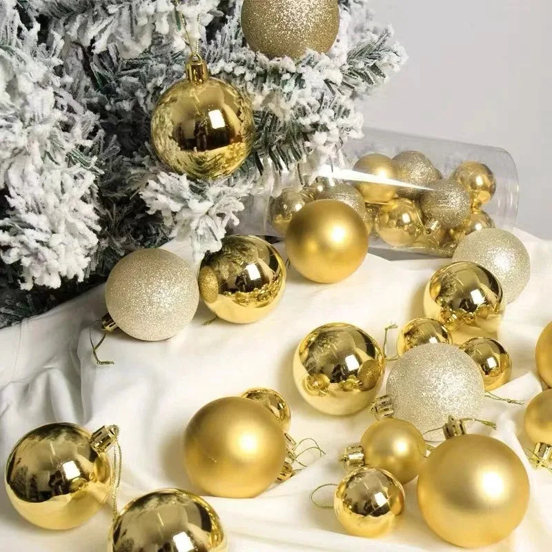 24/36Pcs 3/4CM Christmas Decoration Ball Christmas Tree Ornaments for Home Decor New Year 2025 Navidad Pendant Ball Accessories