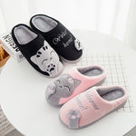 Women's Kawaii Cat Decor Slippers, Comfortable Plush Lined Slip On Shoes, Women's Warm Winter Shoes