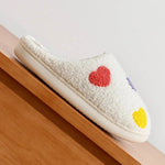 Women's Cute Small Heart Design Slippers Multicolor Winter Home Shoes Romantic Love Comfy Flat Girl Friend Gift Houseshoes