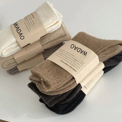 Wool Cashmere Thermal Long Sock for Women Homewear Sleeping Thicken Warm Crew Socks Women Socks Autumn Winter Calcetines Mujer