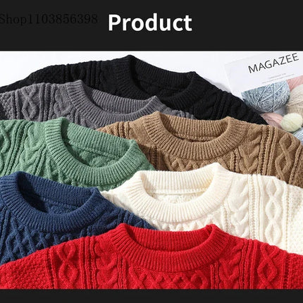 Brand Christmas Sweaters Men Crewneck Sweater Men Pullover Jumpers Fashion Clothing Autumn Winter Tops Male Knitted Sweatshirts