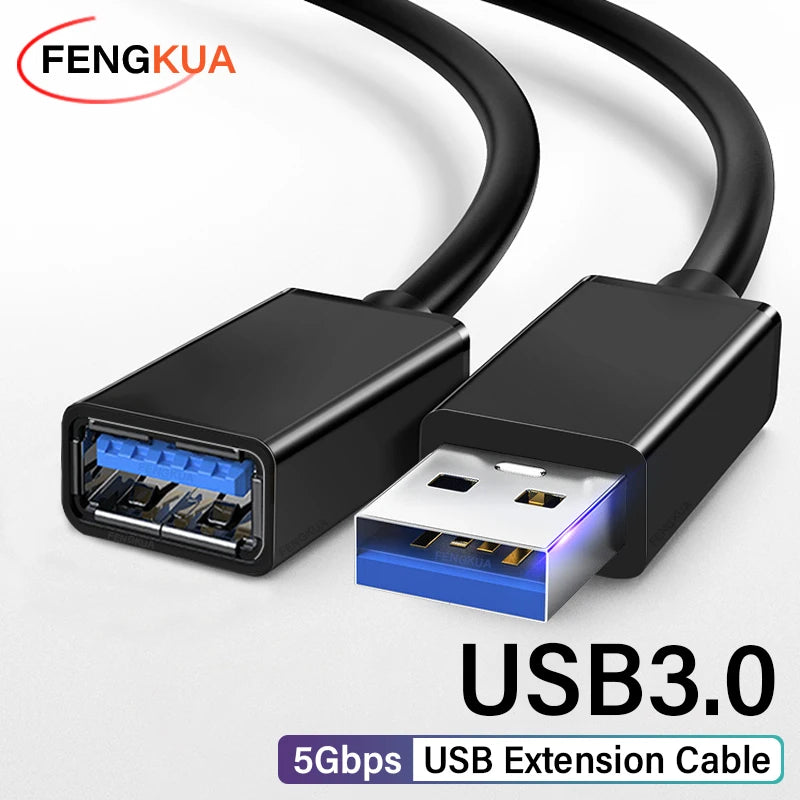 USB 3.0 Extension Cable Male to Female 5Gbps Data Cord USB3.0 Extender for PC PS3 Laptop to U Disk Smart TV USB Cable Extension