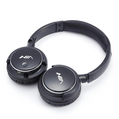 Q1 Bluetooth Headphone Wireless Stereo Music Headset Over-ear TF Card FM Radio Foldable Wired Earphone with Microphone APP