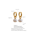 Yhpup High Quality Imitation Pearls Drop Stainless Steel Golden Korean Hoop Earrings Charms Fashion Jewelry Bijoux Femme Gift