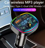 Car Charger FM Transmitter Bluetooth 5.0 – Hands-Free Calling, Dual USB & PD 3.1A Fast Charging, MP3/TF Card/U Disk/AUX Music Player