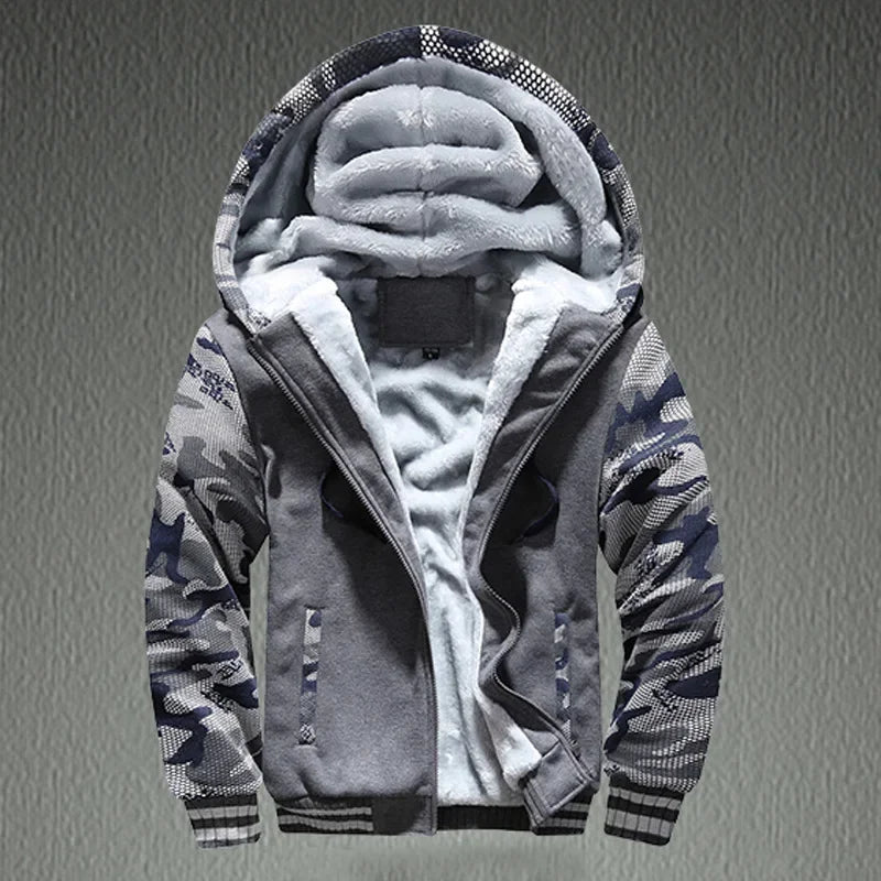 Prowow Quick sell popular winter men's casual sports cardigan sweater jacket with plush and thick insulation sweater