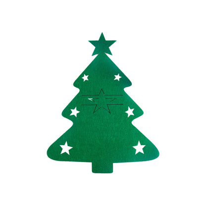 4pcs Xmas Tree Cutlery Holder Bags Christmas Gift Knife Fork Cover Table Decoration Cover Bag New year Tableware Organizer Decor