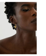 Yhpup Stainless Steel Chic Heart Huggie Hoop Earrings Charm Gold Color Tarnish Free Trendy Fashion Jewelry for Women Bijoux