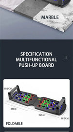 Portable Multifunctional Push-up Board Set With Handles Foldable Fitness Equipment For Chest Abdomen Arms And Back Training
