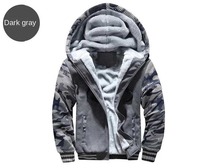 Prowow Quick sell popular winter men's casual sports cardigan sweater jacket with plush and thick insulation sweater