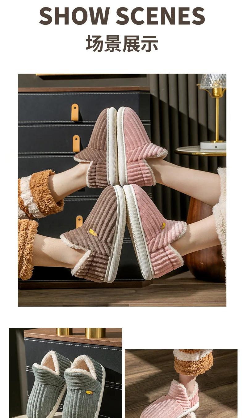 Asgard Classic Plush Slippers For Women Winter 2024 New Outdoor Fluffy Warm Boots Leisure Cotton Shoes Indoor Cozy Home Slides