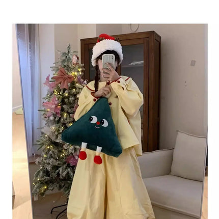 2024 New Christmas Cotton Slippers For Woman Cute Cartoon Deer Anti-slip Girls Indoor Home Floor Shoes Fashion Party Slides