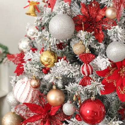 24Pcs Christmas Decoration 4-8CM Christmas Ball Xmas Tree Pendent Ornaments Home Decor Navidad New Year Party Supplies Accessory