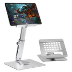 Aluminum Tablet Stand Desk Riser 360° Rotation Multi-Angle Height Adjustable Foldable Mount Dock For Pro iPad Xiaomi Huawei Tab
