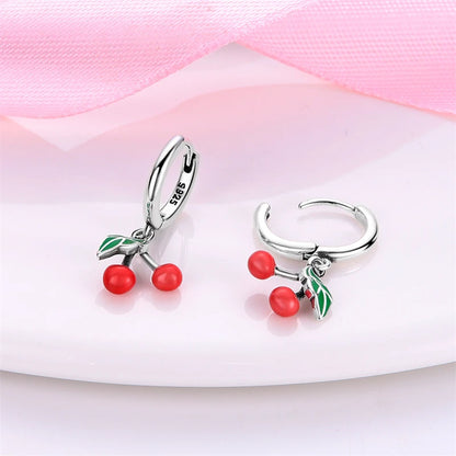 Genuine 925 Sterling Silver Love Feather Earrings Fit Original Charms Hoop  For Women girls Stud Earring Fine Jewelry Gifts