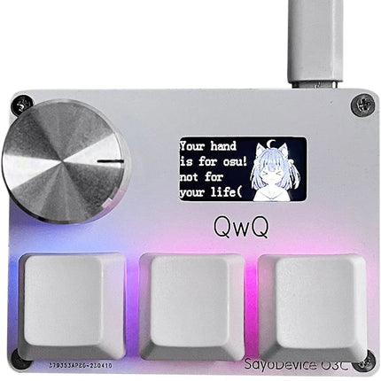 O3C SayoDevice OSU O3C Rapid Trigger Hall Switches Magnetic Pink Switches Keyboard With Knob Screen Copy Paste Shotcut