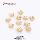 18K Gold Plated-8MM / 100 PCS