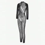 Crotchless Sex Bodysuits Transparent Bodystocking Hollow Bold Body Suit Backless Pantyhose Erotic Costumes Sexy Fishnet Lingerie