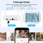 8MP PTZ WIFI Camera Kit Dual Lens PTZ IP Camera Smart Home Night Vision ICSEE APP NVR Outdoor 8CH Wireless CCTV Camera System