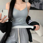 Women Winter Warm Top Thin Velvet Corset Top Solid Y2k Sleeveless Tank Tops Sleeveless Sexy Slim Fleece Corset Top Female