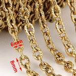 1meter Stainless Steel Necklace Chain for Jewelry Making DIY 1:3 NK Rolo Cable Link Curb Chains Thick Chain Bracelet Accessories
