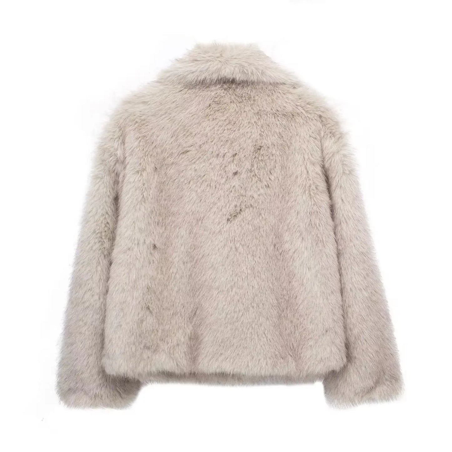 ZADATA Women's 2023 Winter New European and American Style Artificial Fur Effect Short Jacket 4360240 712