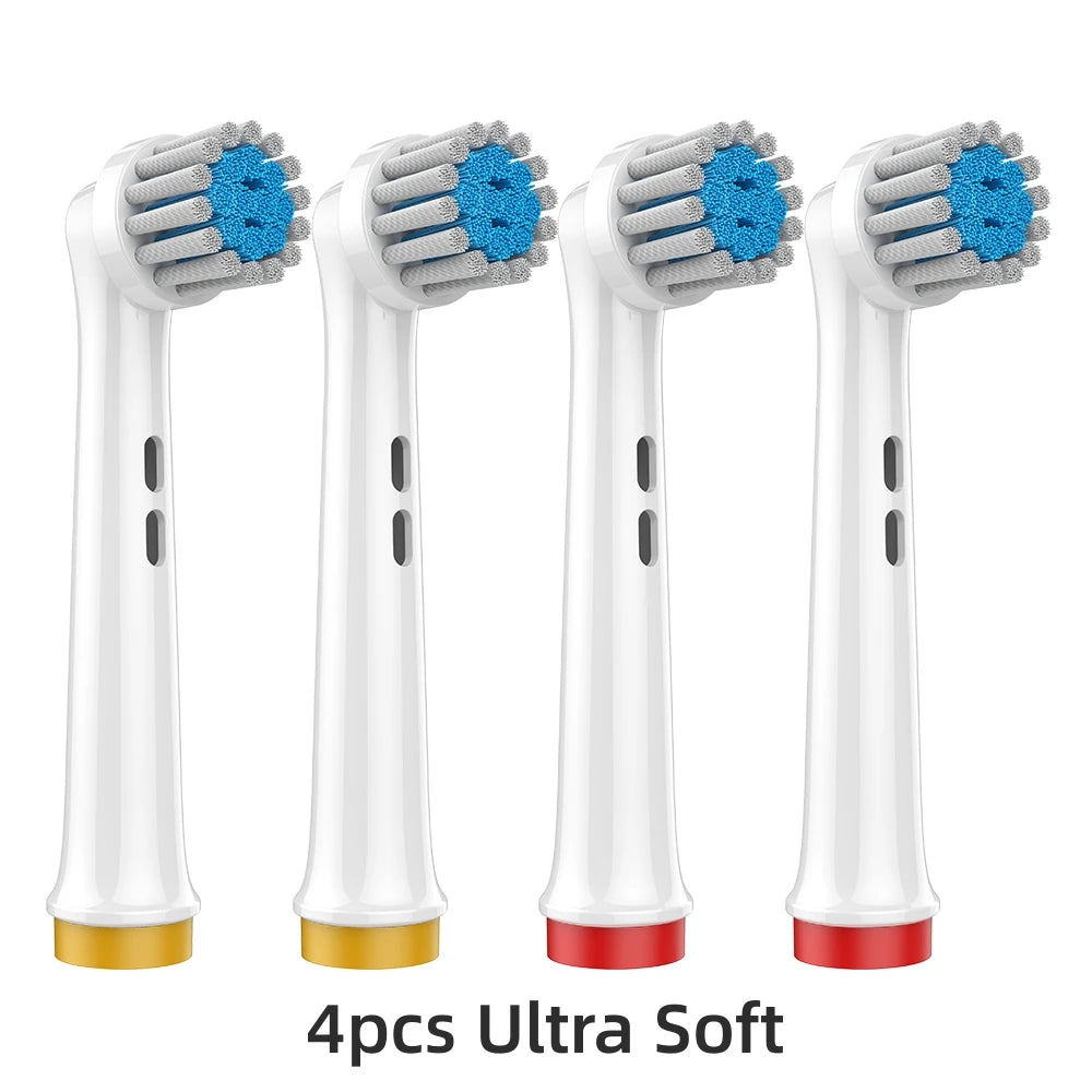 4/8PCS Replacement Brush Heads for Oral B Electric Toothbrushes Floss Cross Action 3D Pro White Precision Standard Daily Clean