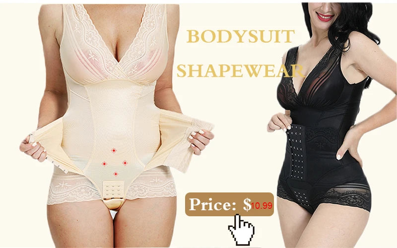 GUUDIA Ribbed Tummy Jumpsuit Daily Shaper Bodysuits Light Control Compress Tummy Control Open Crotch Shapewear Suits Open Crotch