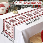 Santa Claus Christmas Table Runner Christmas Decorations For Home 2024 Xmas Table Flag Navidad Noel Gifts New Year Tablecloth