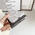 Matte Transparent Ultrathin Magnetic Phone Case for Samsung Galaxy S24 S25 Ultra S22 S23 Plus S24 Ultra Lens Protection PC Cover