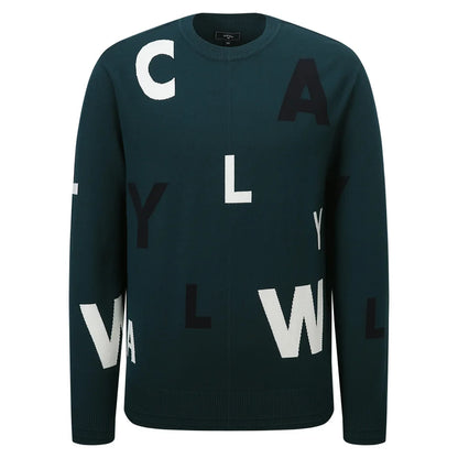 CALLAWAY High-end Men's Knitted Sweater! New Style! Luxury Brand Letter Golf Apparel, Trendy Design, A Must-have for Autumn!