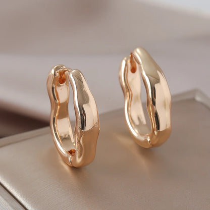 2pcsCross-border irregular geometric metal earrings niche cold wind simple temperament ring earrings earrings female