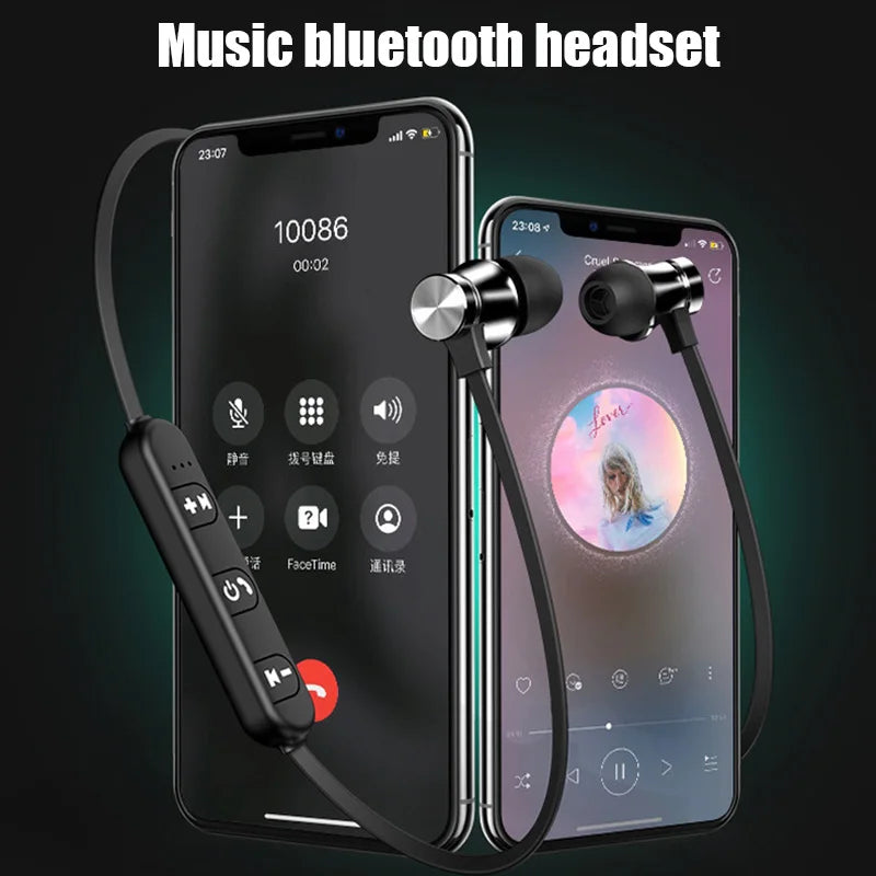 Magnetic Wireless Sports Neckband With Mic
