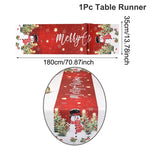 Santa Claus Christmas Table Runner Christmas Decorations For Home 2024 Xmas Table Flag Navidad Noel Gifts New Year Tablecloth
