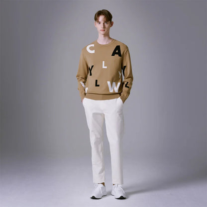 CALLAWAY High-end Men's Knitted Sweater! New Style! Luxury Brand Letter Golf Apparel, Trendy Design, A Must-have for Autumn!
