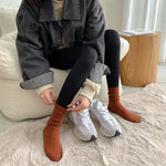 2024 New Winter  Cashmere Wool Women Socks  Casual japanese fashion Solid Color Thicker Long Sock Girls Thermal Warm Crew Sock