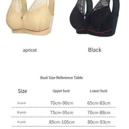 Soft cotton cups before the zipper in the elderly underwear breathable women without steel ring tank top lace large size bra