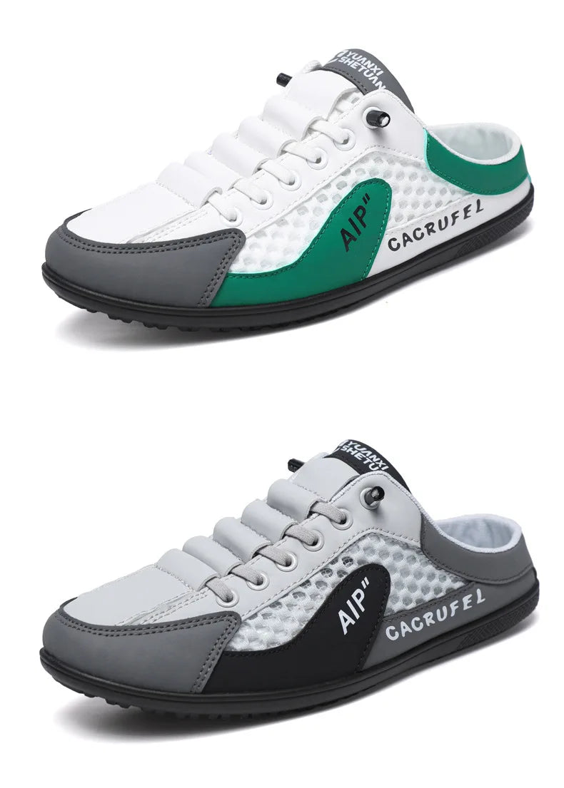 Men's Fashion Soft-soled Half Slippers Summer Men Trendy Bottom Casual Shoes Soft Sole Support Shoes Sneakers Zapatos De Hombre
