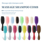 Silicone Shampoo Brush Scalp Massage Brush Head Washing Comb Long Handle Hair Massager Bath Brush Body Scrubber Hair Accessories