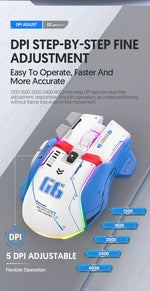 Tri-mode 2.4G USB Bluetooth Wireless Gamimg Mouse 12 keys RGB Game Wired Meche Mice for Windows IOS Home Office Laptop PC Gamer