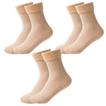 Women Winter Thicken Velvet Low Socks Solid Color Warm Socks Comfortable Thermal Velvet Wool Socks Elastic Seamless Snow Sock