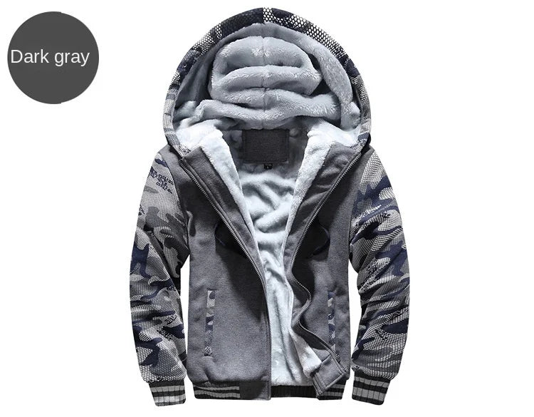 Prowow Quick sell popular winter men's casual sports cardigan sweater jacket with plush and thick insulation sweater