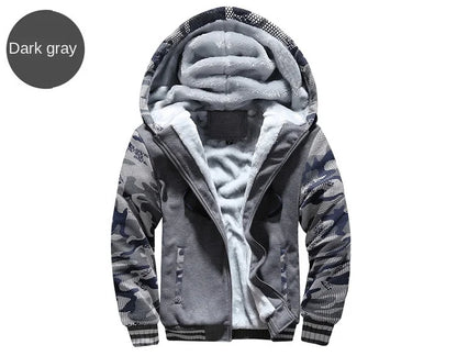 Prowow Quick sell popular winter men's casual sports cardigan sweater jacket with plush and thick insulation sweater