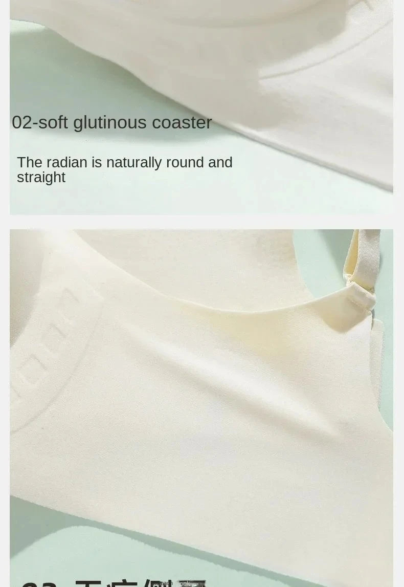 Flat Chest Solution Bra for Women Thickened Push Up Cups No Steel Ring Seamless Invisible Lift Small Chest Enhancement B C Cup